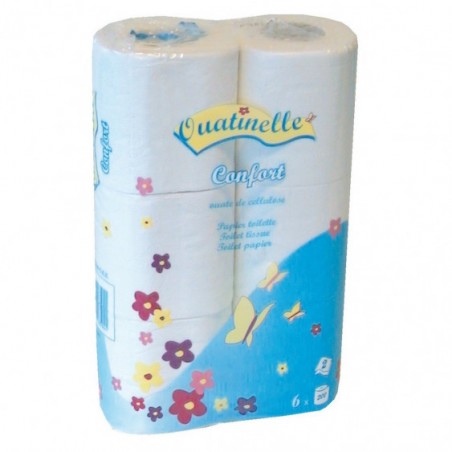 Papier hygiénique Ouatinelle gaufré blanc 2 plis 200 feuilles (96 rouleaux )