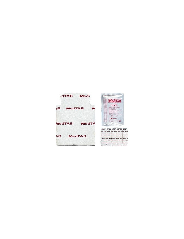 Electrodes ECG MEDTAB rouge (sachet de 10 plaquettes de 10)