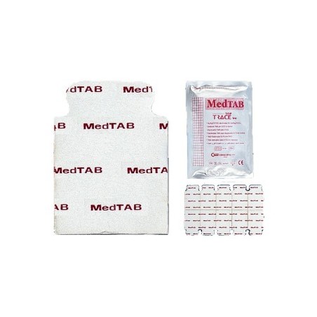 Electrodes ECG MEDTAB rouge (sachet de 10 plaquettes de 10)