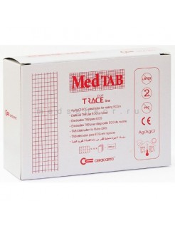 Electrodes ECG MEDTAB rouge (sachet de 10 plaquettes de 10)