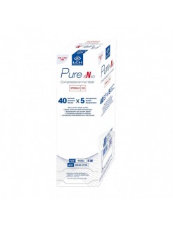 Compresses stériles non tissées LCH PURE SN40 7.5x7.5cm 40G (Boite de 40 sachets de 5)