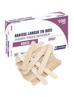 Abaisse langue bois adulte Euromedis (boîte de 100)