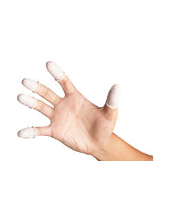 Doigtier roulé latex sans poudre large n°4 COMED (sachet de 100)