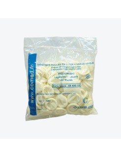 Doigtier roulé latex sans poudre large n°4 COMED (sachet de 100)
