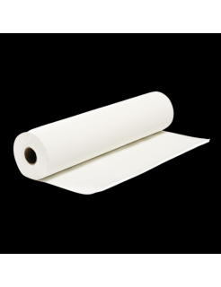 Drap d'examens ouaté recyclée lisse blanc 2 plis M'Roll 50x35cm 135 formats 18g/m2 (carton de 12 rouleaux)