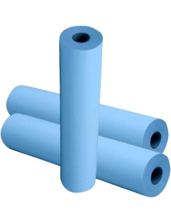 Draps d'examen plastifiés bleus LCH 50x38cm 68m (Carton de 6 rouleaux)
