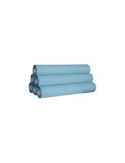 Draps d'examen plastifiés bleus LCH 50x38cm 68m (Carton de 6 rouleaux)