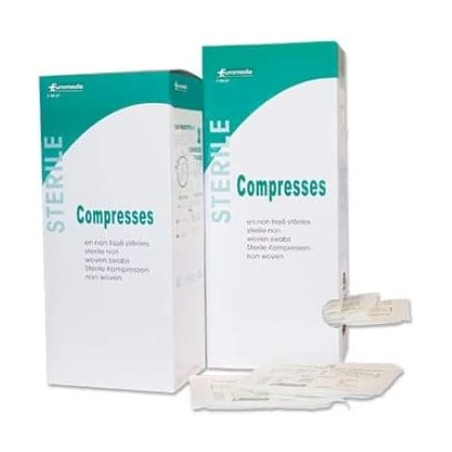 Compresses stériles non tissées EUROMEDIS 7.5x7.5cm 30G (Boite de 100 sachet de 2 )