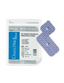 Electrodes Dura Stick Plus Bleues Carrées 5x5 cm à pression (plaquette de 4)