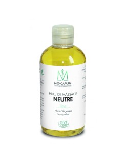 Huile de Massage Neutre Végétale Bio Medicafarm 250 ml – Certifiée ECOCERT, Vegan, 100% Naturelle