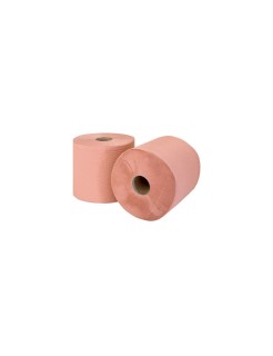 Bobine d'essuyage industrielle chamois T1000 - 20x25cm - 2 plis - Pack de 2