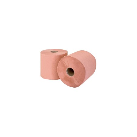 Bobine d'essuyage industrielle chamois T1000 - 20x25cm - 2 plis - Pack de 2