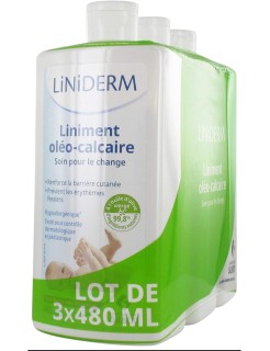 LINIMENT OLEO CALCAIRE GILBERT à l'huile d'olive vierge 480ml - LINIDERM - Lot de 3