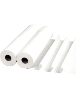 Lot de 2 - Drap d’Examen Ouate Recyclée 2 Plis Lisse Blanc M'Roll 50x35 cm