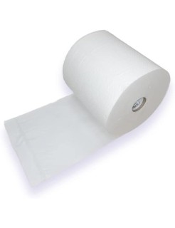 Essuie-mains pure ouate gaufré blanc 2x20g/m² - Pack de 6 rouleaux - 2 plis - 90m en continu - Largeur 20cm