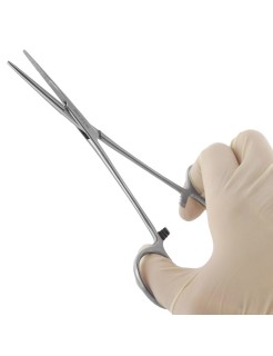 Lot de 2 - Pince de Kocher sans griffe droit 14cm - Euromedis