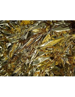 Couverture de survie polyesther métallisée or/argent - 22x140cm - Comed