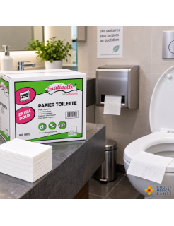 Papier hygiénique Ouatinelle plié 250 feuillets pure ouate 11x17 (carton de 36 paquets)