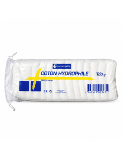 EUROMEDIS – Coton hydrophile blanc 100 % pur coton – Sachet de 100 g