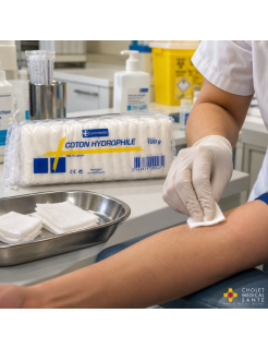 Coton hydrophile EUROMEDIS 100 g – Doux et absorbant pour les soins d'hygiène