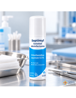 GILBERT Septimyl – Solution désinfectante à la chlorhexidine aqueuse 0,5 % – Flacon 100 mL