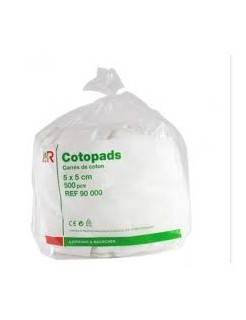 COTON CARRE COTOPADS (5x5cm) (Boite de 500)