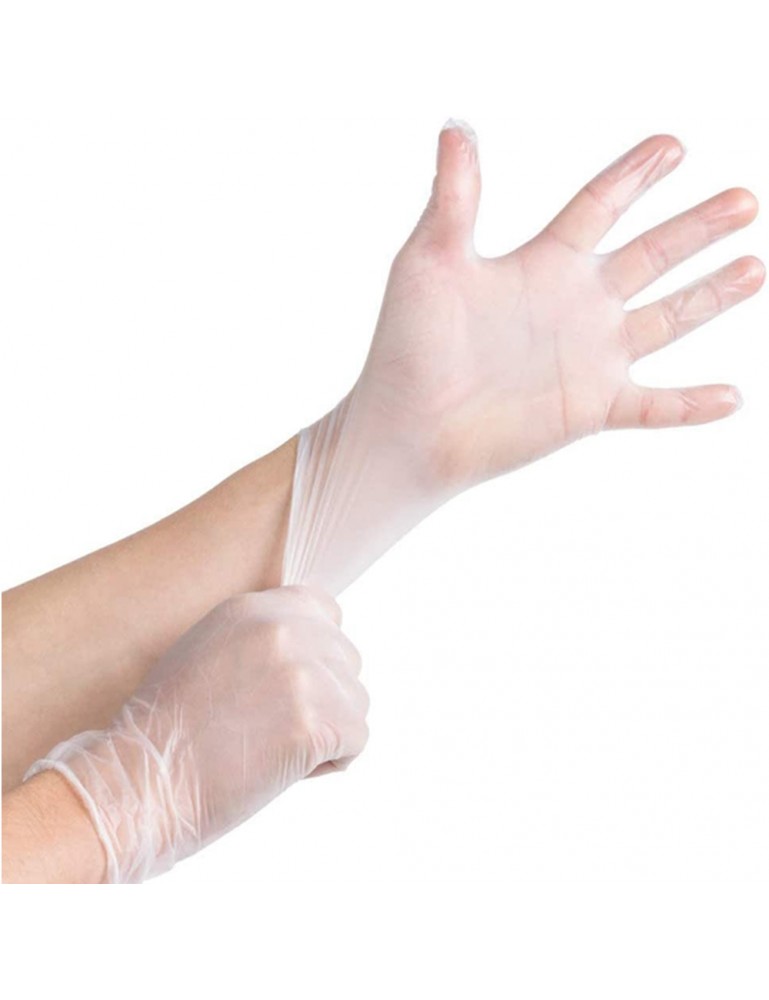 Gants Vinyle Non Poudré – Protection Transparente XS-XL