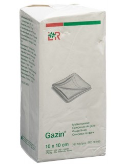 Compresses gaze non stériles GAZIN 16 plis 10x10cm (boîte de 100)