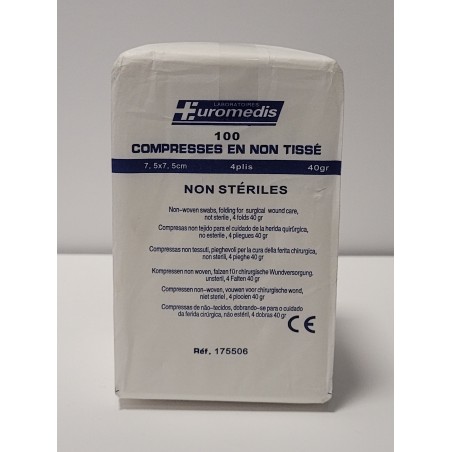 Compresses Stériles en non tissé 7,5x7,5cm – 10×2SANTECARE - LPPR -  IDC-Pharma