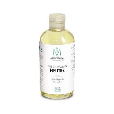 Huile de massage neutre végétale bio Médicafarm 250 ml