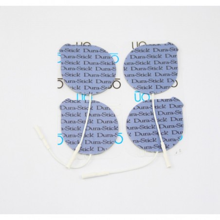 Electrodes Dura Stick Plus Bleues Rondes 5.0cm (plaquette de 4)