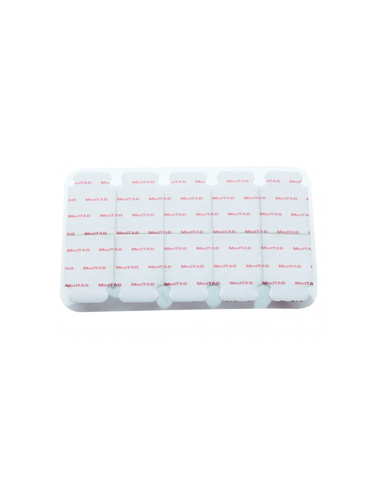 Electrodes ECG MEDTAB rouge (sachet de 10 plaquettes de 10)