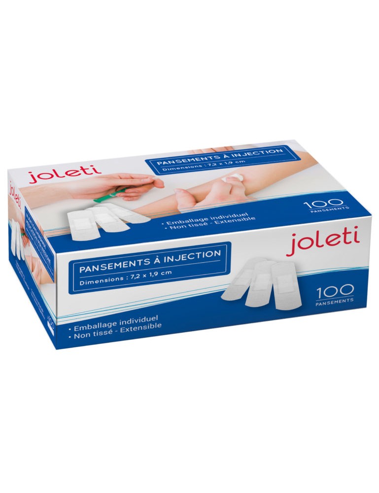 Pansement prise de sang/injection Joleti 7x2cm (Boite de 100)