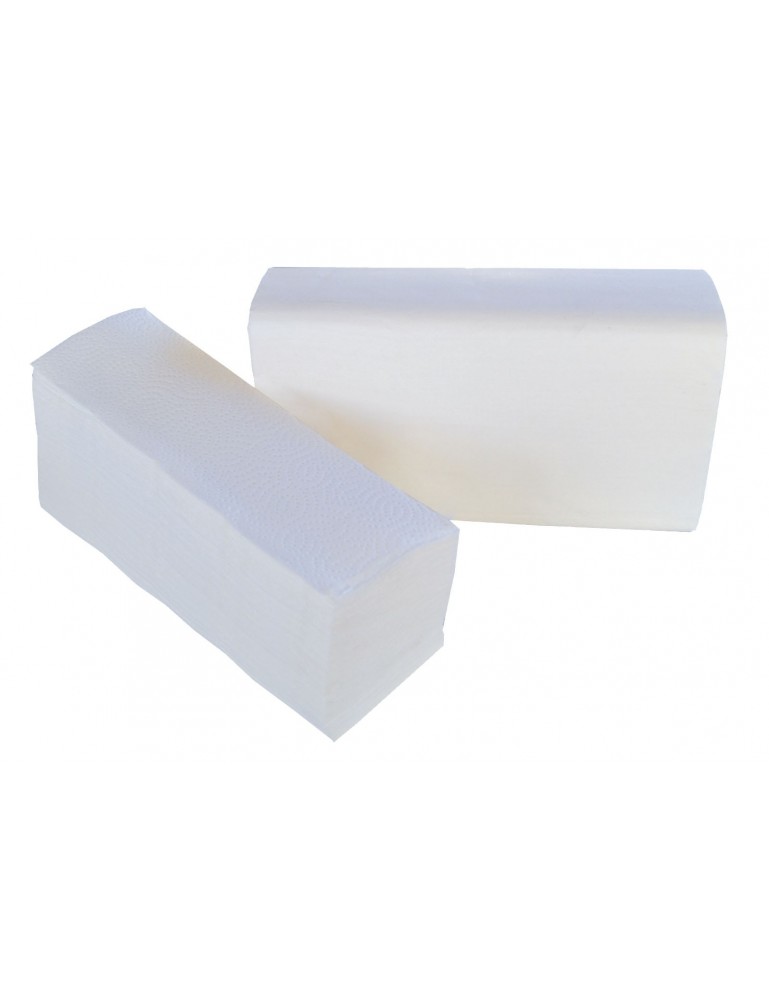 Essuie-mains enchevêtrés ouatés blancs 22x35cm LCH (carton de 32 paquets)