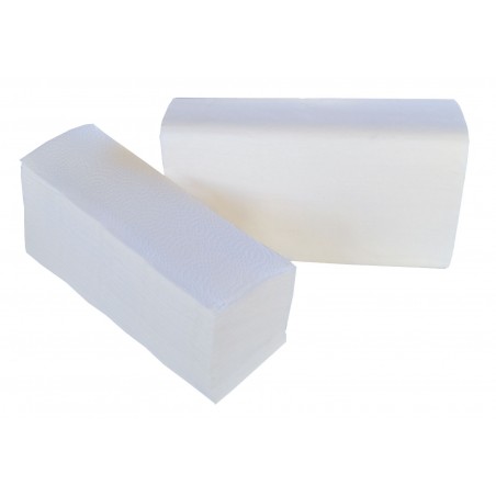 Essuie-mains enchevêtrés ouatés blancs 22x35cm LCH (carton de 32 paquets)